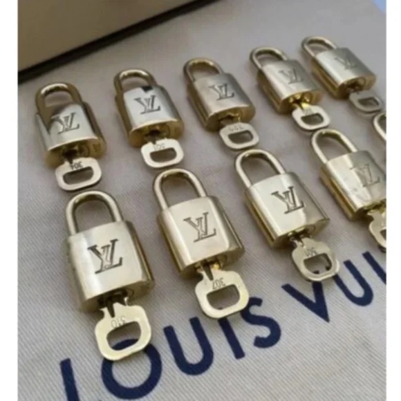 Authentic Louis Vuitton Gold Brass Padlock Lock & Key Necklace - Picture 3 of 10